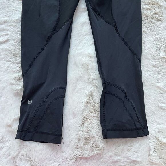 Lululemon x Soul Cycle Crop Logo Leggings Tights Workout Gym Activewear size 6 - Picture 9 of 10
